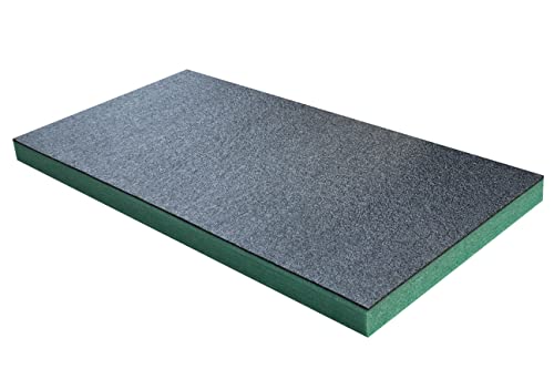 Shadow Foam Medium Sheet - 1000mm x 500mm | Schneiden und Abziehen Schaumstoff für Werkzeugkasten-Organisation (50mm, Blaugrün) von Shadow Foam