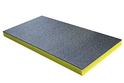 Shadow Foam Medium Sheet - 1000mm x 500mm | Schneiden und Abziehen Schaumstoff für Werkzeugkasten-Organisation (50mm, Gelb) von Shadow Foam