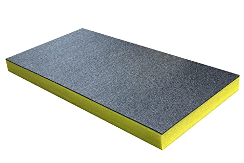 Shadow Foam Medium Sheet - 1000mm x 500mm | Schneiden und Abziehen Schaumstoff für Werkzeugkasten-Organisation (70mm, Gelb) von Shadow Foam
