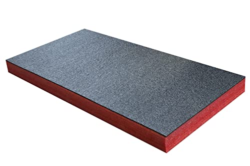 Shadow Foam Medium Sheet - 1000mm x 500mm | Schneiden und Abziehen Schaumstoff für Werkzeugkasten-Organisation (70mm, Rot) von Shadow Foam