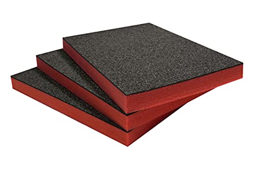 Shadow Foam Multi-Packs - Pack of 3: 600mm x 420mm x 50mm | Cut and Peel Foam für Werkzeugkästen, Werkzeugkisten, Flight Cases & Werkzeugaufbewahrung | Lean, 5S, Kaizen & Lagerkästen von Shadow Foam