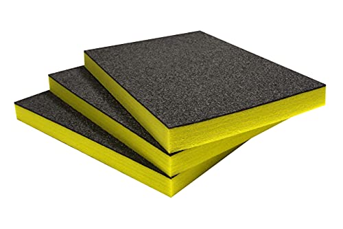 Shadow Foam Multi-Packs - Pack of 3: 600mm x 420mm x 50mm | Cut and Peel Foam für Werkzeugkästen, Werkzeugkisten, Flight Cases & Werkzeugaufbewahrung | Lean, 5S, Kaizen & Lagerkästen von Shadow Foam