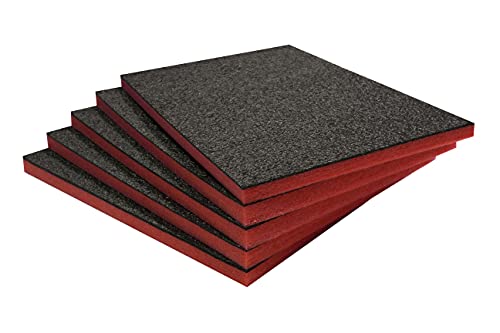 Shadow Foam Multi-Packs - Pack of 5: 600mm x 420mm x 30mm | Cut and Peel Foam für Werkzeugkästen, Werkzeugkisten, Flight Cases & Werkzeugaufbewahrung | Lean, 5S, Kaizen & Lagerkästen von Shadow Foam