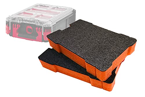 Shadow Foam Packout Compact Organizer Schaumstoffeinlage [Doppelpack] anpassbarer Schaumstoff für Milwaukee Packout Modular Systeme | Lean, 5S, Kaizen & Custom Organizer (30mm, Orange) von Shadow Foam