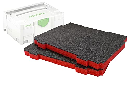 Shadow Foam Systainer-Einsatz [gelb 30mm Doppelpack] für Festool und Tanos Systainer | Schaumstoff für modulare Systeme | Ideal für Lean, 5S, Kaizen & Custom Organizer (30mm, Rot) von Shadow Foam