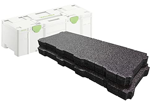 Shadow Foam Systainer SYS3 XXL Schaumstoffeinlagen [Doppelpack] Zuschneiden und Schälschaum für Festool und TANOS SYS3 XXL Systainer (50mm, Schwarz) von Shadow Foam