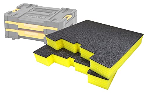 Shadow Foam TSTAK/ProStack Schubladen Schaumstoffeinsätze für DeWalt & Stanley | Handwerkzeuge, Elektrowerkzeuge & Werkzeugaufbewahrung (50mm, Gelb) von Shadow Foam