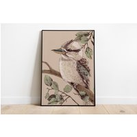Kookaburra Tinte Zeichnung | Kunstdruck von ShadowAndDustStudio