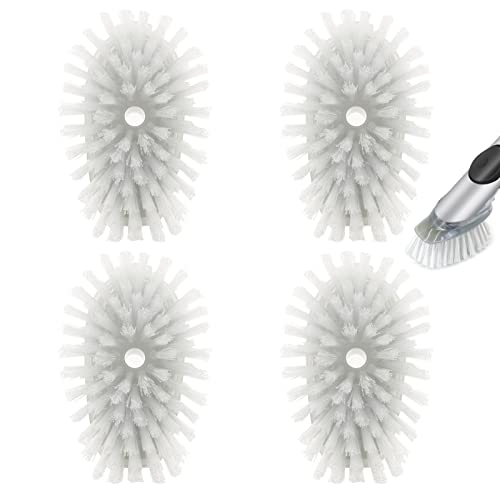 Ersatzbürsten für OXO Spülbürste – 4 Stück Spülbürste Reinigungsseife Spenderkopf Ersatz für Schrubber (grau) von Shadowgallery