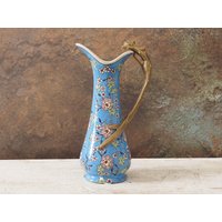 Jugendstil-Porzellan-Karaffe Mit Bronze-Meerjungfrau - Jugendstil-Vintage-Dekor-Krugvase von ShadowsOfYesterday