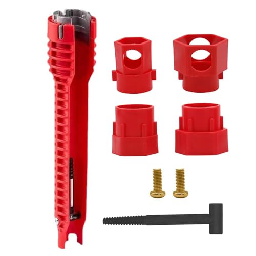 Multifunktionaler Spültischschlüssel, 14 in 1 Windeisen Werkzeug, Werkzeuge Gewindebohrer Kit, Küche Wasserhahn-Nut Anziehen Rohrschlüssel Zurück, Spültischschlüssel, Gewindebohrer Kartuschenventil Multifunktionaler Spültischschlüssel, 14 in 1 Windeisen Werkzeug, Werkzeuge Gewindebohrer Kit, Küche Wasserhahn-Nut Anziehen Rohrschlüssel Zurück, Spültischschlüssel, Gewindebohrer Kartuschenventil von Shaersu