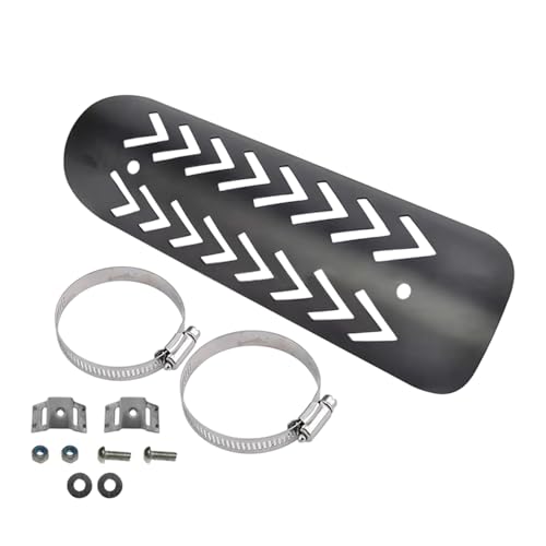 Shaersu Auspuff-Hitzeschild, Motorrad-Rohrisolierungsschutz, Verbrühschutzabdeckung, wetterfester Schutz für Touring, Outdoor-Schutz, Modifikation, Restaurierung, Langstrecken-Touren, Pendeln Shaersu Auspuff-Hitzeschild, Motorrad-Rohrisolierungsschutz, Verbrühschutzabdeckung, wetterfester Schutz für Touring, Outdoor-Schutz, Modifikation, Restaurierung, Langstrecken-Touren, Pendeln von Shaersu