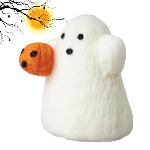 Shaersu Deko | Lustiges Filz-Ornament Mit Kürbis,Weiße Lustige Ornamente | Für Tisch Outdoor Party Fest Zuhause Innenbereich Männer Frauen von Shaersu