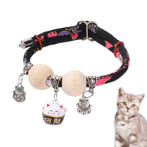 Shaersu Halsbänder Für Katzen | Zedernperlen Katzenhalsband mit Glöckchen | Tragbar Den Ganzen Tag Verstellbar Für Spaziergang Reise Training Fotografie Garten Shaersu Halsbänder Für Katzen | Zedernperlen Katzenhalsband mit Glöckchen | Tragbar Den Ganzen Tag Verstellbar Für Spaziergang Reise Training Fotografie Garten von Shaersu