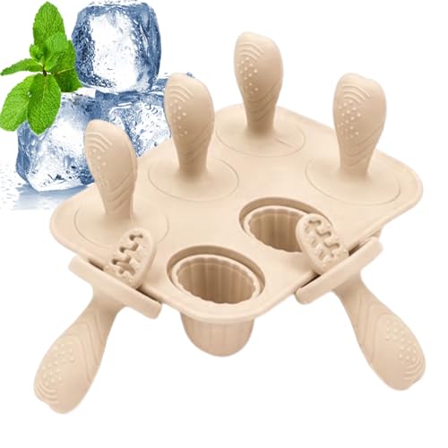 Shaersu Kindereisform,Gefrierfachformen 6 Fächer Kuchen Am Stiel Form | Wiederverwendbare Silikonformen mit Stäbchen für die Herstellung von, Pudding, Fruchtlutschern und Desserts von Shaersu