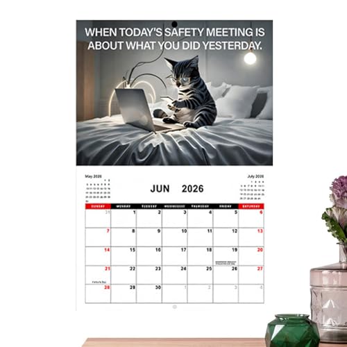 Shaersu Lustiger Katzen Kalender,Monats Und Wochenplaner Kalender - Business Katzen Design Familienplaner Organizer für Schreibtisch Wohnzimmer Haus von Shaersu