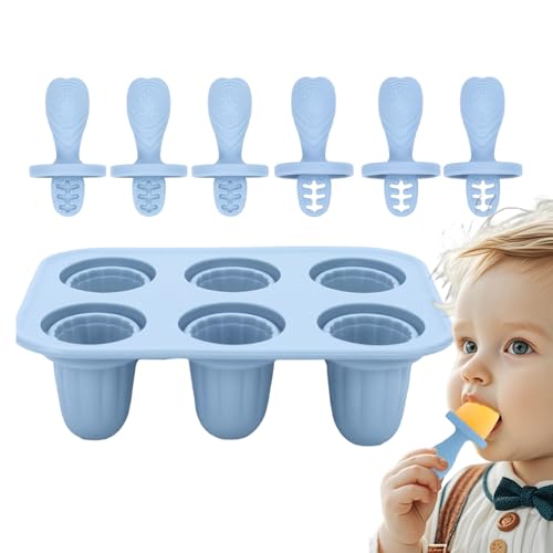 Shaersu Silikon formen | Backform Für Hausgemachte Kinder Kuchenpops Mit 6 Fächern,Leicht Lösbare Formen Für Am Stiel Geeignet Für Tiefkühl Desserts Wie Pudding Fruchtgelee Und Schokolade von Shaersu