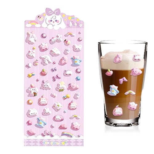 Shaersu Sticker Für Kinder - Kleine Niedliche 3D Aufkleber,Deko Für Notizbuch Scrapbooking Zimmerdekoration Schule Mädchen Kinder Handy Laptop Weihnachten Halloween von Shaersu