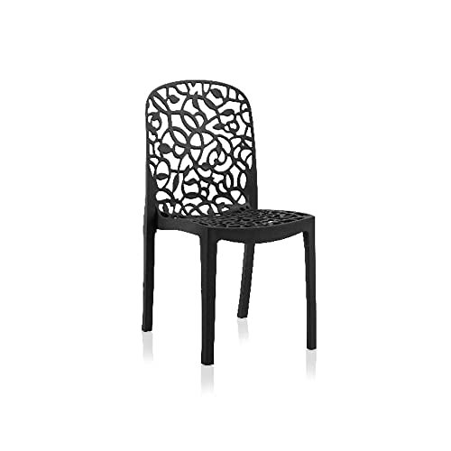 Shaf - Flora | Set 6 Gartenstühle Stapelbar | Balkonmöbel für Terrasse oder Garten - Anthrazit Shaf - Flora | Set 6 Gartenstühle Stapelbar | Balkonmöbel für Terrasse oder Garten - Anthrazit von Shaf