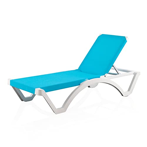 Shaf - Mykonos Hängematte, neigbar, robust, stapelbar, Maße 190 x 75 x 36 cm, Blau von Shaf