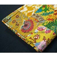 Baumwolle Kantha Coverlet, Quilt Königin, Patchwork Quilt, Patchwork, Atemberaubende Qualität Bett Werfen von ShahinTextileStore
