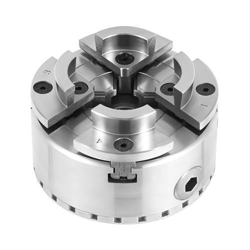 Backenfutter Drechselfutte, 4-Backen selbstzentrierend Spannfutter für M33, Drehfutter, Drechselspannfutter, Drehbankfutter Klemmbereich 96–125mm, Selbstzentrierendes Vierbackenfutter von Shalmidor