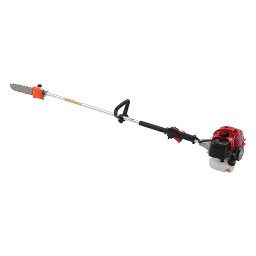 Benzin Stangensäge 1,7HP 1,5m Stangenlänge, 43cc Gartensägeaufsatz, Benzin Hochentaster Motorsäge mit Brillen & Handschuh & Schultergurt, Teleskopsäge max 2,1m Langer Reichweite von Shalmidor