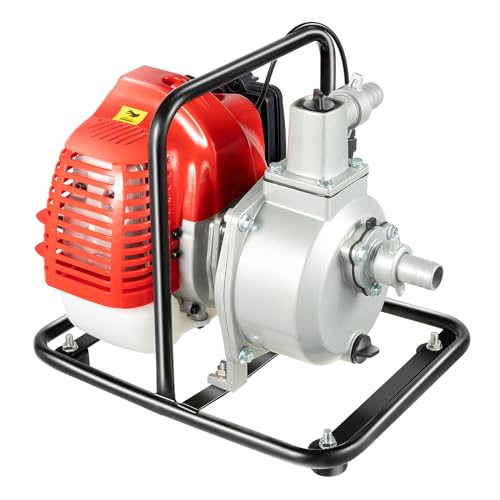 Benzin Wasserpumpe 1250W, 2-Takt Motor Hochleistungs-Gartenpumpe, Durchflussrate 8000L/h, Benzin Schmutzwasserpumpe, max Hubhöhe 30m, Hochdruckpumpe für Bewässerung/Entwässerung Benzin Wasserpumpe 1250W, 2-Takt Motor Hochleistungs-Gartenpumpe, Durchflussrate 8000L/h, Benzin Schmutzwasserpumpe, max Hubhöhe 30m, Hochdruckpumpe für Bewässerung/Entwässerung von Shalmidor