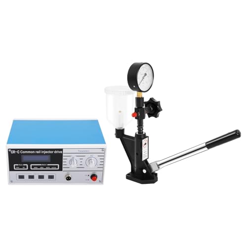CR-C Einspritzdüsen Prüfgerät Set, max Prüfdruck 40Mpa, S60H Kraftstoffdüsenprüfgerät, Multifunktionales Common Rail Injector Tester mit 1L Ölbecher, zur Kalibrierung von Kraftstoffinjektoren von Shalmidor