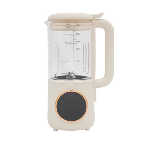 Sojamilch Maschine 1,4L, Nussmilchmaschine für 2-3 Personen, Entsafter Sojamilch Maschine mit 16 Klingen, Hafermilch Maschine, Multifunktionale Milchmaschine mit Warmhalten & Selbstreinigung von Shalmidor