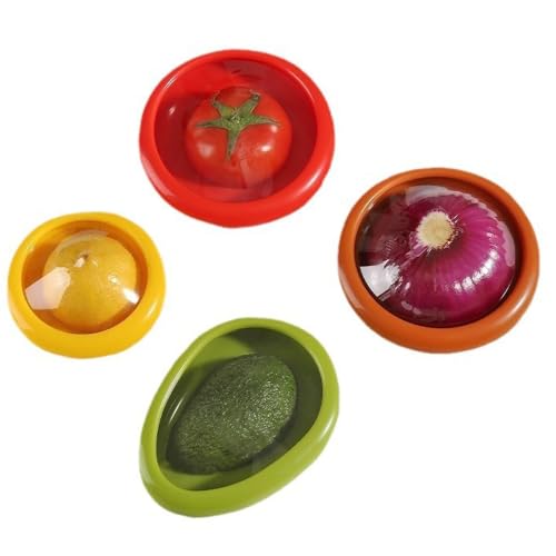 Silicone Fruit Storage Containers,4 Stück Anti-Oxidations-Aufbewahrungsbox,Silikon Obst Aufbewahrungsbox,Silicone Fruit Storage Box,für Kühlschrank Silicone Fruit Storage Containers,4 Stück Anti-Oxidations-Aufbewahrungsbox,Silikon Obst Aufbewahrungsbox,Silicone Fruit Storage Box,für Kühlschrank von Shalwinn