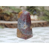 A + Ozean Jaspis Obelisk Mit Druzy, 100 Ml Polierter Turm Aus Indonesien von ShamanicCrystals
