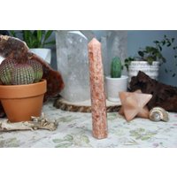 Aa + Sunstone Crystal All Polish Großer Generatorpunkt Mit Erstaunlichen Regenbögen, 7, 9 Unze von ShamanicCrystals