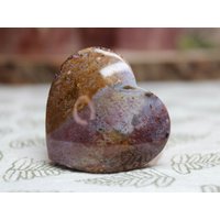 Aa + Ozean Jaspis Herz Mit Druzy, 1.0 Oz Polierter Palmstein Aus Indonesien von ShamanicCrystals