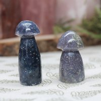Aa + Traubenachat Pilz Paar Mit Druzy, 1.8 Oz Geschnitzte Violette Kristallpilze Aus Indonesien von ShamanicCrystals