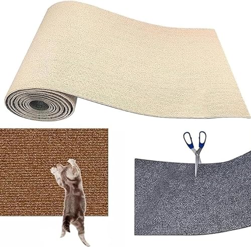 Sofa-Schutz, DIY-Kratzmatte for Katzen, schneidbar, selbstklebend, Teppich-Pad for Katzen, langlebig, reißfest, verschleißfest (Color : Light Brown) von Shamdrea