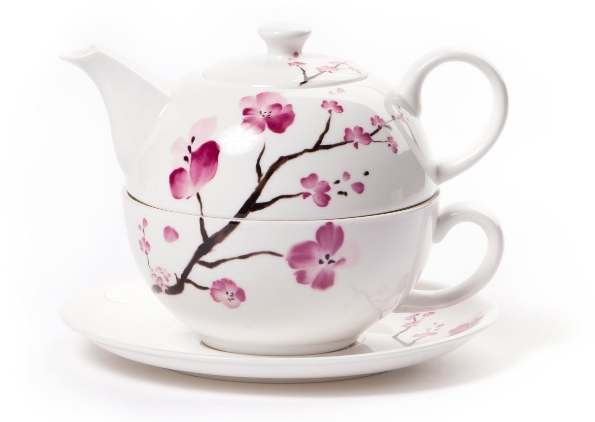 Shamila Teekanne Tea for One Set Cherry Blossom" Tee Set Tee Service für eine Person" von Shamila