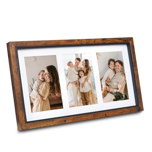 Shampsen 10x15 Bilderrahmen für 3 Fotos Braun Collage Bilderrahmen,Fotocollage,für Wandmontage & Tischdisplay Shampsen 10x15 Bilderrahmen für 3 Fotos Braun Collage Bilderrahmen,Fotocollage,für Wandmontage & Tischdisplay von Shampsen