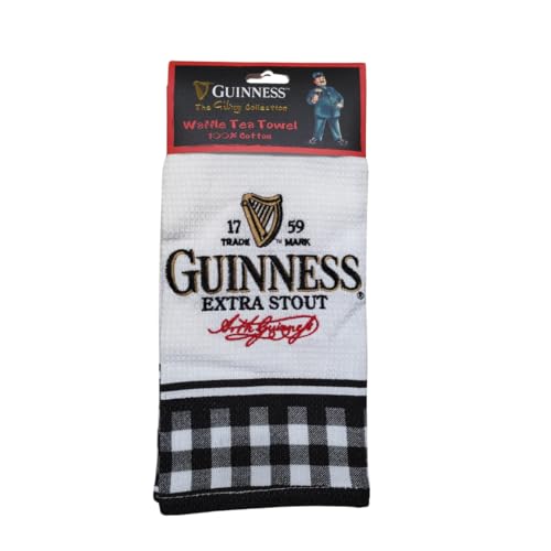 Shamrock Gift Company Guinness Geschirrtuch, Waffelmuster, besticktes Guinness-Logo, Schwarz Shamrock Gift Company Guinness Geschirrtuch, Waffelmuster, besticktes Guinness-Logo, Schwarz von Shamrock Gift Company