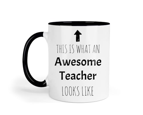 Shamsco Tassen- und Untersetzer-Set mit Aufschrift "This is What an Awesome Teacher Looks Like", perfektes Geburtstags- oder Weihnachtsgeschenk Shamsco Tassen- und Untersetzer-Set mit Aufschrift "This is What an Awesome Teacher Looks Like", perfektes Geburtstags- oder Weihnachtsgeschenk von Shamsco