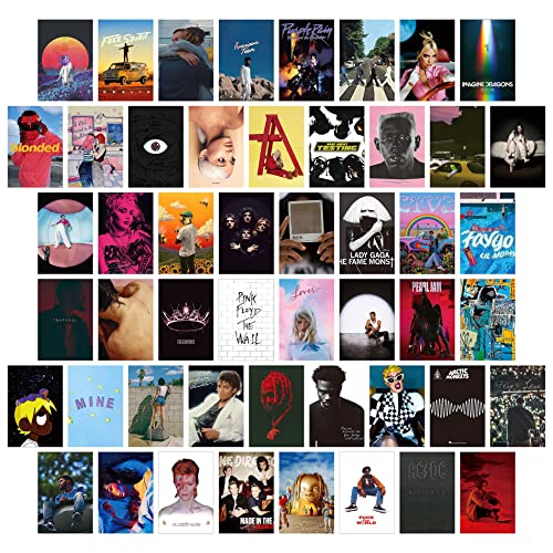 Ästhetische Bilder für Wand Collage,50 PCS Teiliges Wand Collage Set Ästhetisches Bild für Wandcollage Kunstposter für Schlafsaal Retro Musik Konzert Album Wand Dekoration von ShanBye