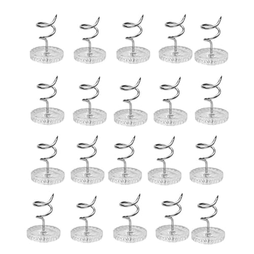 Clear Heads Twist Pins,100 PCS Cushion Twist Pins Plastic Head Upholstery Nail Spiral Pins with a Plastic Storage Box for Protective Covers Doilies and Bed Skirts von ShanBye