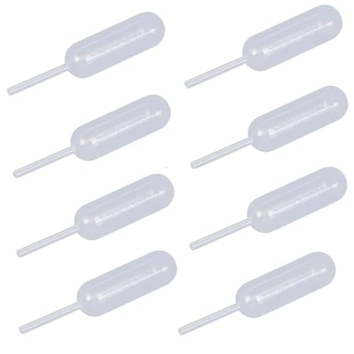 Einweg Pipetten 4 ML,100 PCS Dessert Transfer Pipette Mini Squeeze Dropper Cupcake Pipetten Kunststoff Pipetten für Erdbeeren Schokolade Marmelade Cupcakes von ShanBye