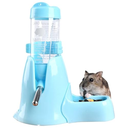 Hamsters Trinkflasche,Haustier Wasserflasche Kein Wasseraustritt Automatischen Wassertrinken Spender + Futternapf + Bodenhöhle 3-in-1 für Kleintiere Nagen Chinchilla Kaninchen Ratten Frettchen von ShanBye