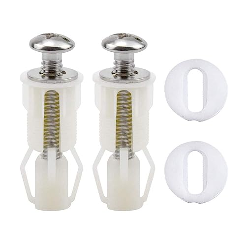 Toilet WC Sitz Befestigungsset,2er Pack Expansionsschraube für WC Sitz Schrauben für Toilettensitz Universal Toilettendeckel Schrauben für die Abdeckung des Toilettendeckels Weiß von ShanBye