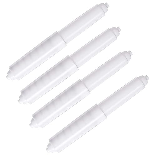 Toilettenpapierhalter Rollen,4 PCS Kunststoff Toilettenpapierrollenhalter Kunststoff Toilettenpapierrollenhalter Einsatz im Badezimmer WC Ersatzrolle Gefedert (Spindel groß) von ShanBye