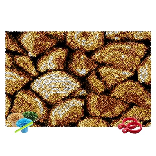 130x150cm Knüpfteppich Zum Selber Knüpfen Tapisserie Teppich Knüpf-Sets Kreuzstich Set Knüpfen Set Latch Hook Kit Für Kinder Und Erwachsene DIY Handwerk Geschenke Fußabtreter von ShangGan