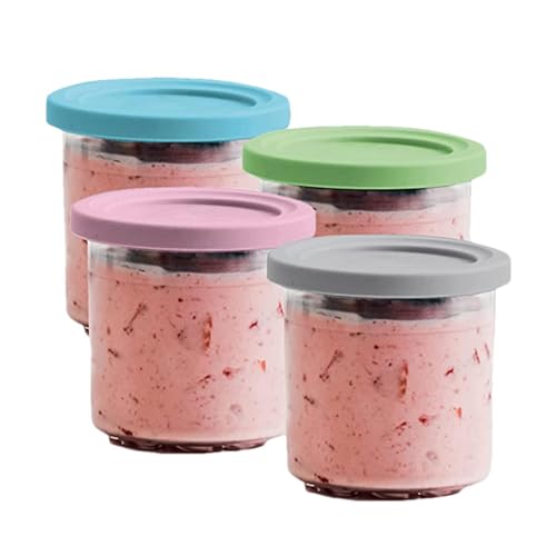 4 Stück Ninja Creami Behälter Nc300eu, Creami Tubs Für Ninja, Creami Behälter, Creami Pint Behälter Wiederverwendbare Für Speiseeis,Creami Tubs,Eiscremebehälter,Ice Cream Pints Beche von Shannan