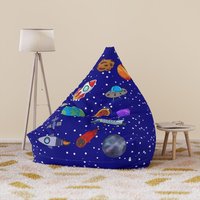 Sitzsack-stuhl, Sitzsack-stuhlbezug, Space Blue Sitzsack-stuhlbezug Für Kinderzimmer, Kinderzimmer-Sitzsack-stuhl von Shanovnapani