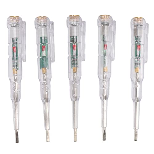 5 Stück Spannungsprüfer Schraubendreher Induktiver Heller Elektrischer Prüfstift 3 Mm LED-Anzeige für die Ein-Aus-Erkennung von Leitungen 5 Stück Spannungsprüfer Schraubendreher Induktiver Heller Elektrischer Prüfstift 3 Mm LED-Anzeige für die Ein-Aus-Erkennung von Leitungen von Shanrya